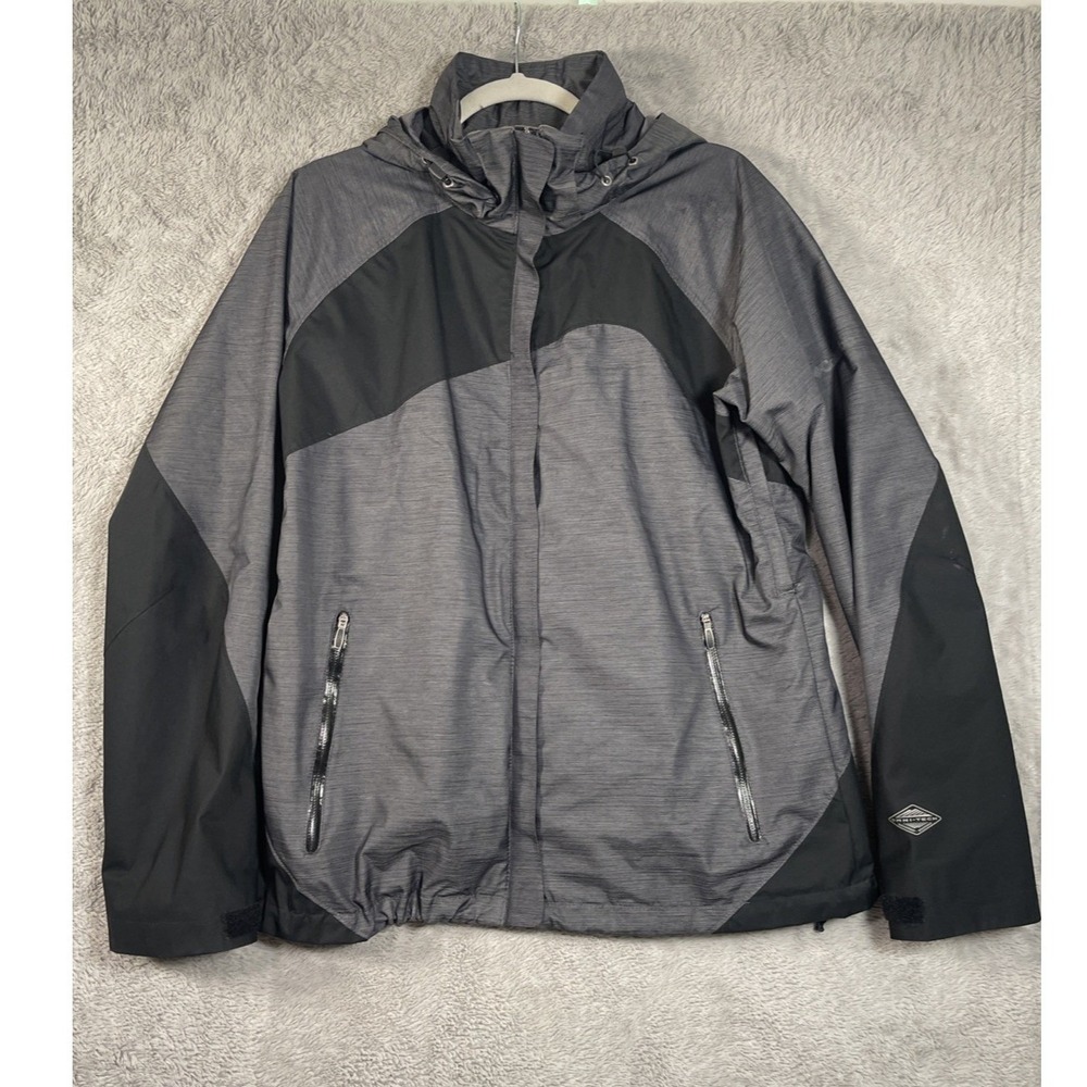 Columbia Jacket Mens Large Interchange 210 SL7007 Gray Omni-Tech EUC